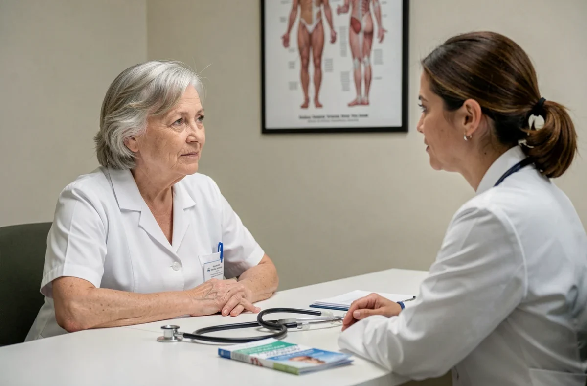 Consultation médicale entre une patiente et son médecin pour un suivi de santé régulier et préventif